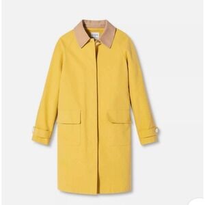 Isaac Mizrahi 20th anniversary  Women Collared Yellow Mustard Button-Down Coat S